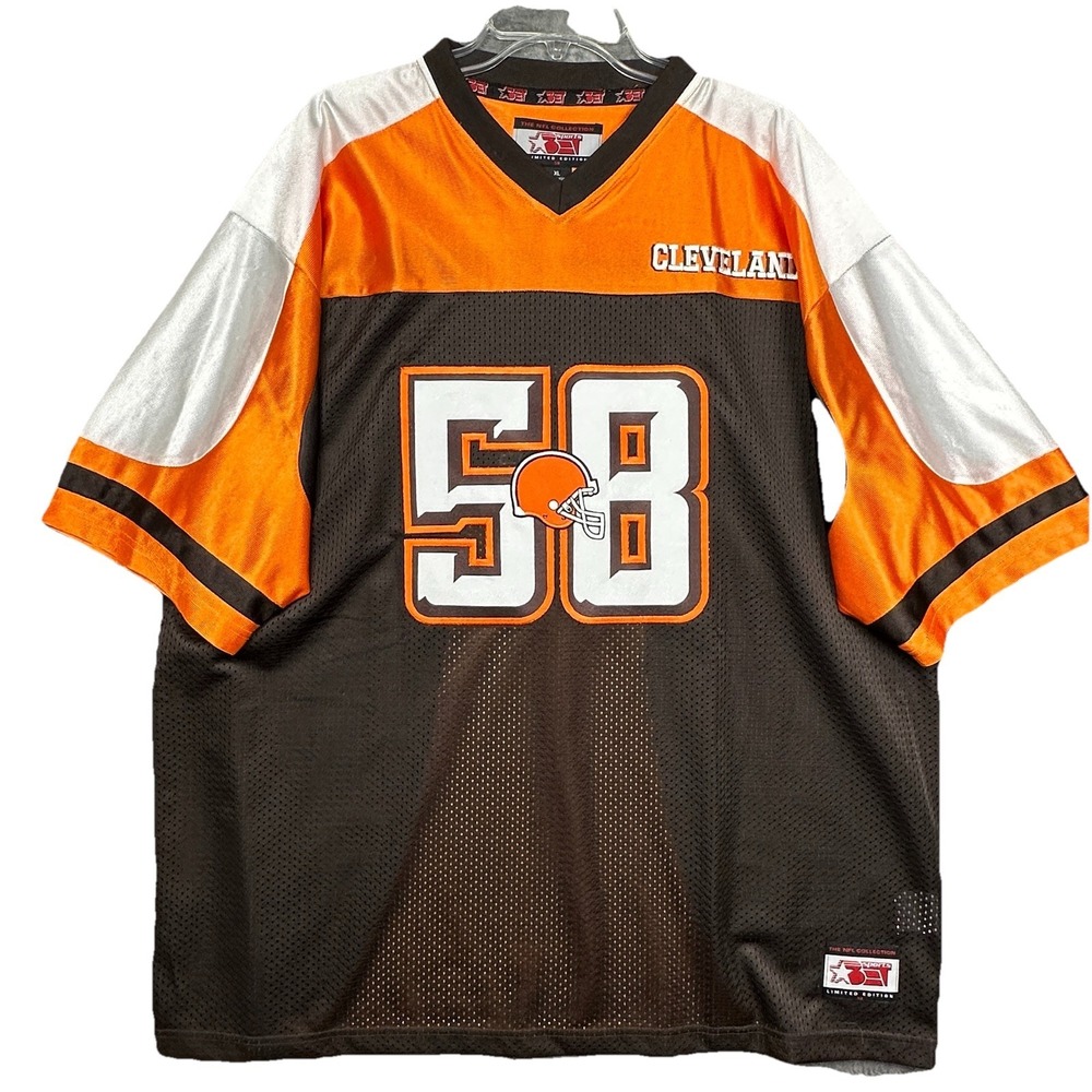 Vintage 90s Y2K BET Sports Jersey Extra Large Cleveland Browns 58 NFL Collection